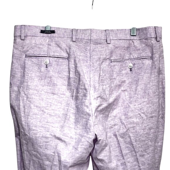 NWT JOE Joseph Abboud Linen Blend Slim-Fit Suit Separate Pants Lilac Size 38x30 - Picture 4 of 9